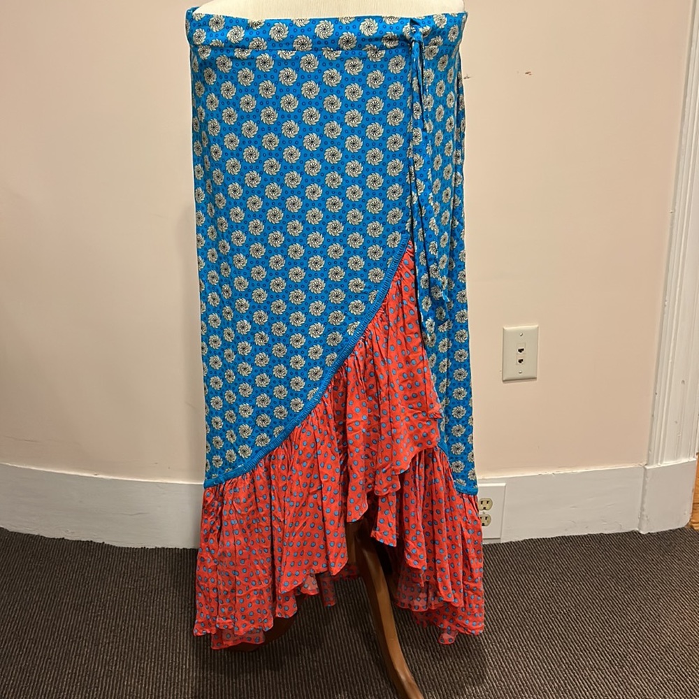Solitaire long layered skirt